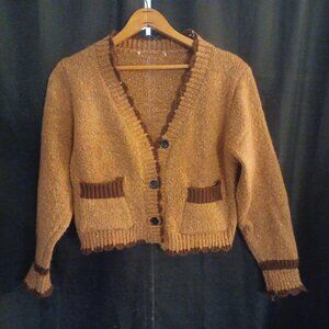 V-Neck Knitted Cardigan With Pockets And Buttons Size S - Never worn
